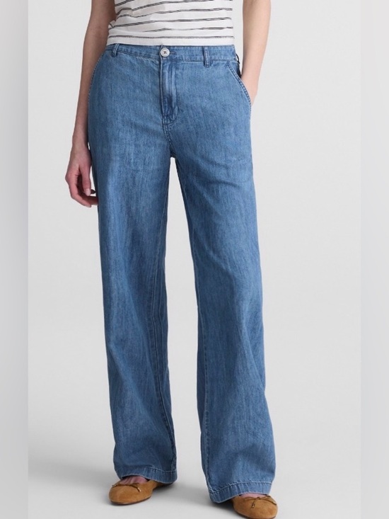 Madewell Denim - Madewell Spring 2026 Wide Leg Blue Denim Trouser